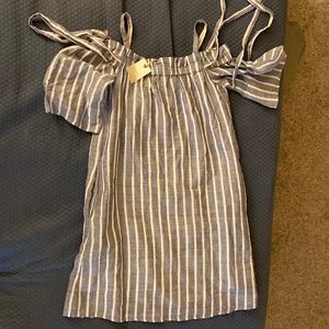 Lucky Brand blue and white striped dress